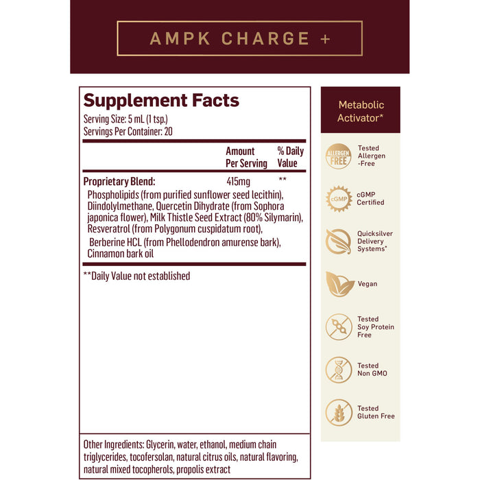 AMPK Charge+ (100 ml)-Vitamins & Supplements-Quicksilver Scientific-Pine Street Clinic