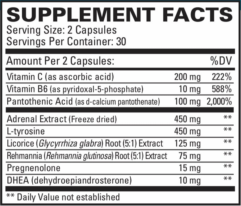 Adrenaplex-Vitamins & Supplements-EuroMedica-60 Capsules-Pine Street Clinic