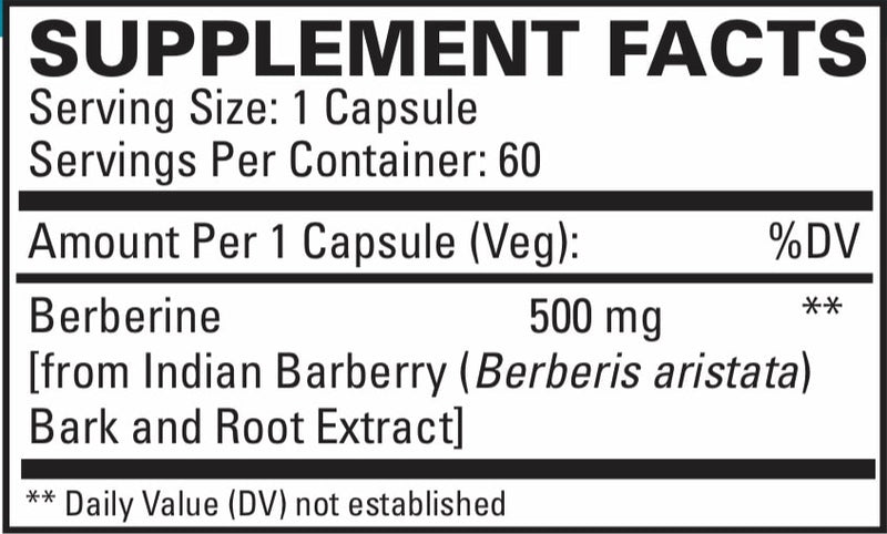 Berberine (500 mg) (60 Capsules)