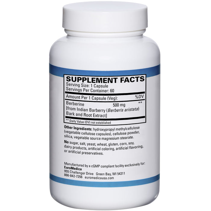 Berberine (500 mg) (60 Capsules)-Vitamins & Supplements-EuroMedica-Pine Street Clinic
