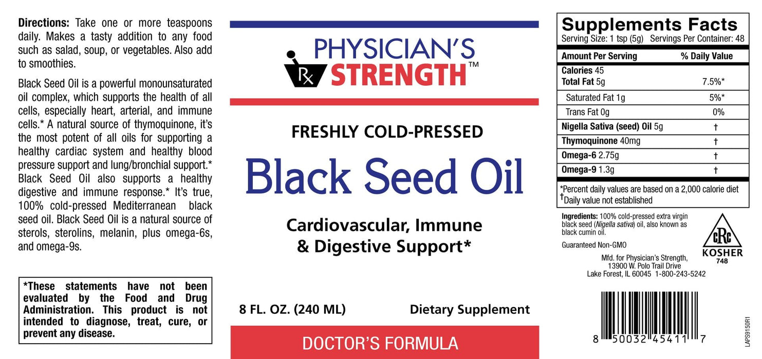 Black Seed Oil (8 Fluid Ounces)-Vitamins & Supplements-Physician's Strength-Pine Street Clinic