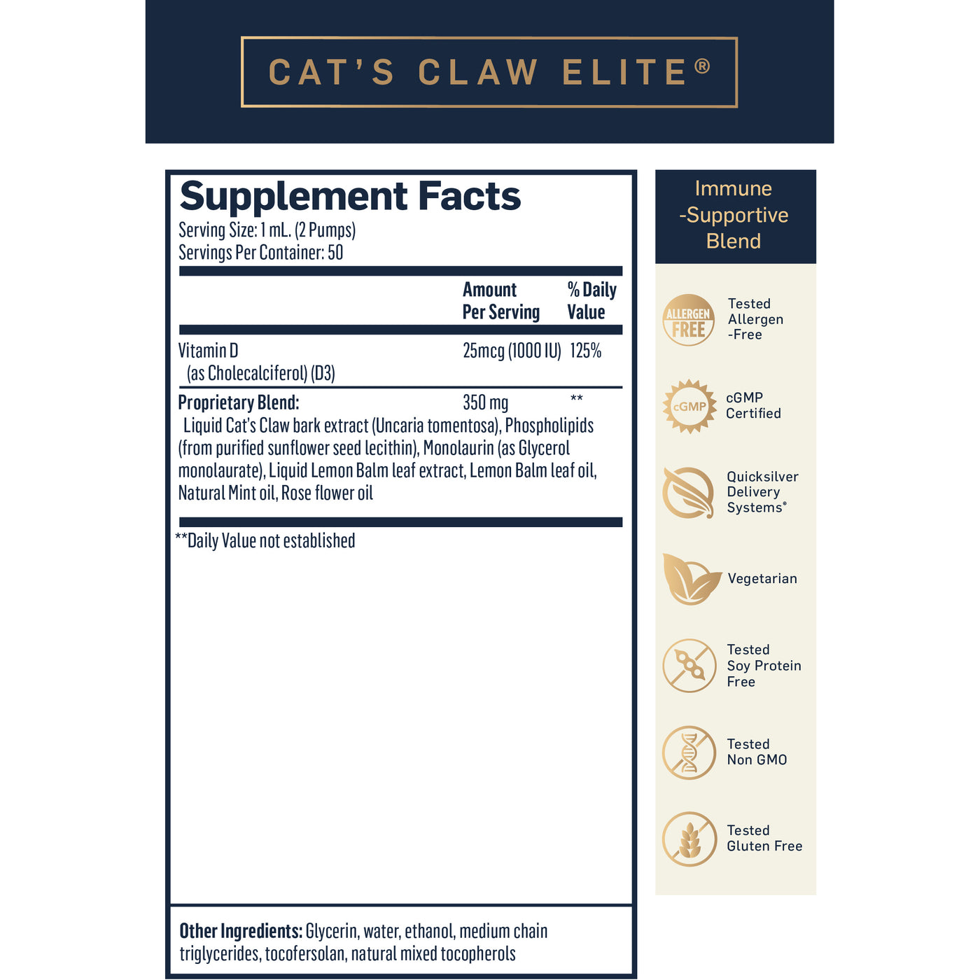 Quicksilver Scientific Cat's Claw Elite 50 ml — Pine Street Clinic