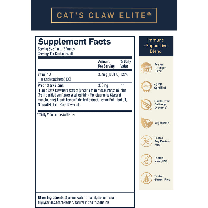 Cat's Claw Elite (50 ml)-Vitamins & Supplements-Quicksilver Scientific-Pine Street Clinic