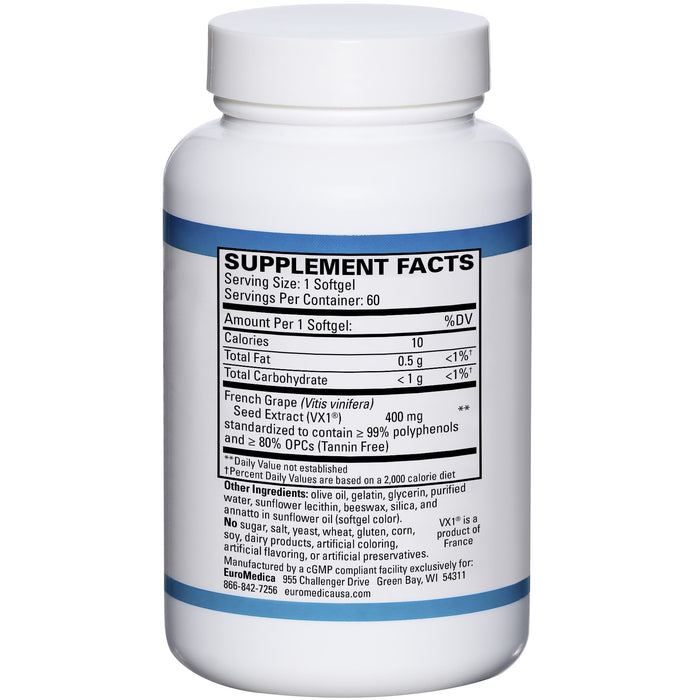 Clinical OPC (400 mg) (60 Softgels)-Vitamins & Supplements-EuroMedica-Pine Street Clinic