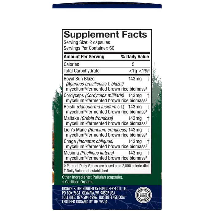 Stamets 7-Vitamins & Supplements-Host Defense-120 Capsules-Pine Street Clinic