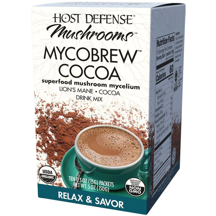 MycoBrew Cocoa-Vitamins & Supplements-Host Defense-10 Pack-Pine Street Clinic