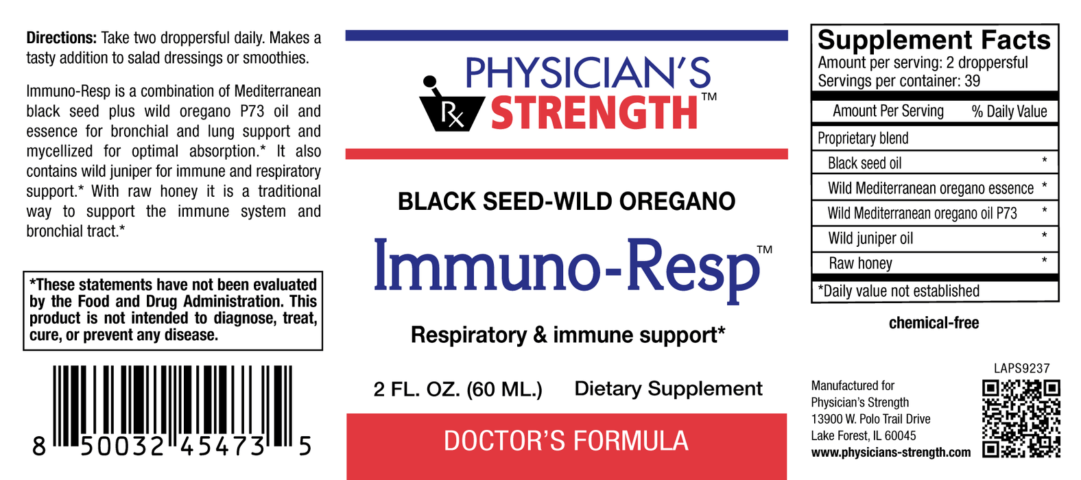 Immuno-Resp (2 Fluid Ounces)-Vitamins & Supplements-Physician's Strength-Pine Street Clinic