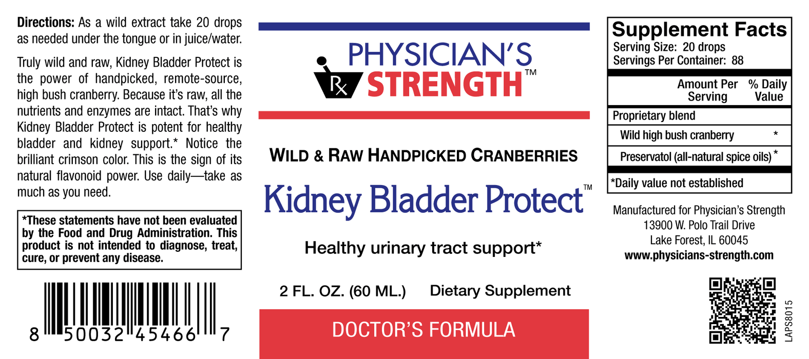 Kidney-Bladder Protect (2 Fluid Ounces)-Vitamins & Supplements-Physician's Strength-Pine Street Clinic