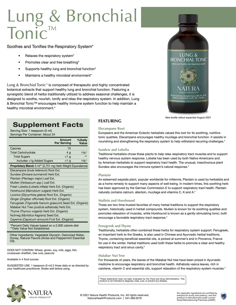 Lung & Bronchial Tonic (4 Fluid Ounces)