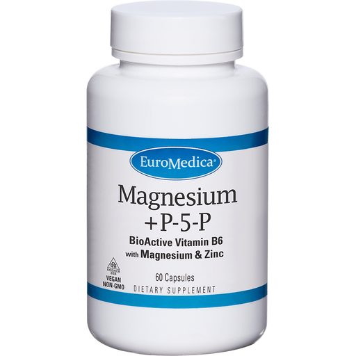 Magnesium + P-5-P (60 Capsules)-Vitamins & Supplements-EuroMedica-Pine Street Clinic