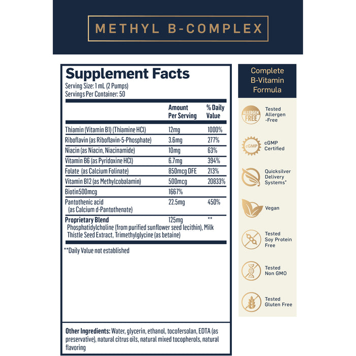Methyl B Complex Liposomal (50 ml)-Vitamins & Supplements-Quicksilver Scientific-Pine Street Clinic
