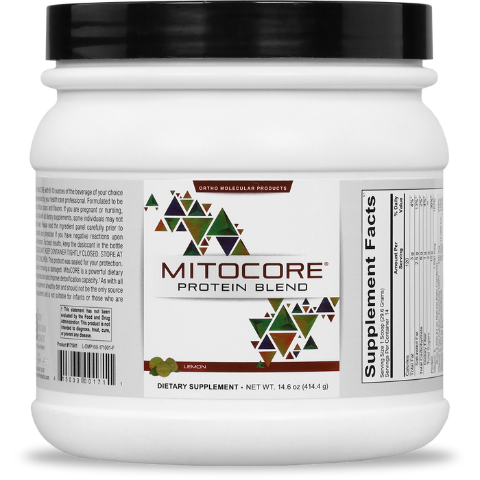 MitoCORE Powder (14 Servings)-Vitamins & Supplements-Ortho Molecular Products-Lemon-Pine Street Clinic