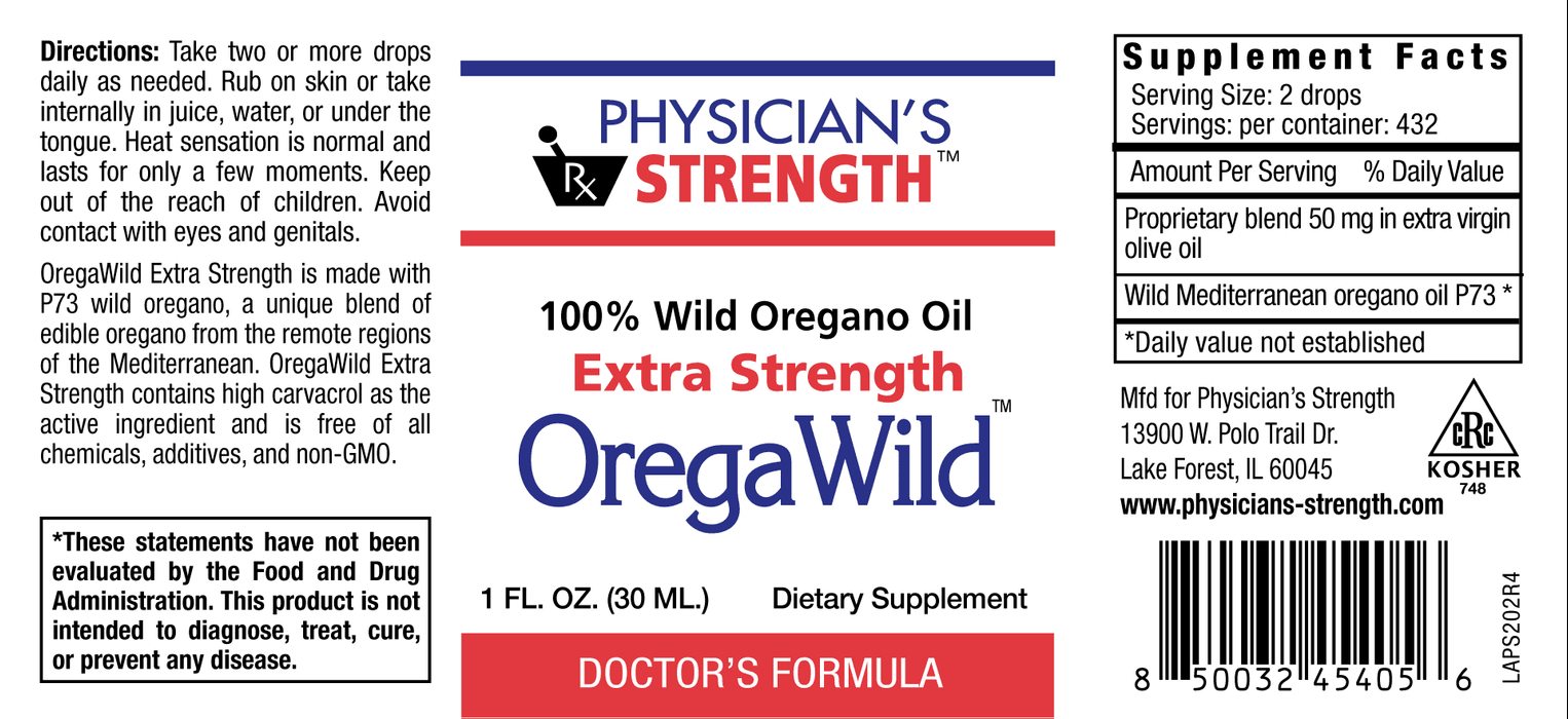 OregaWild (Extra Strength) (30 ml)-Vitamins & Supplements-Physician's Strength-Pine Street Clinic