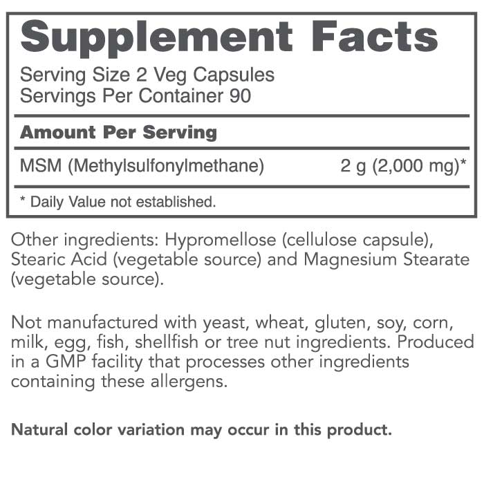 MSM (180 Capsules)