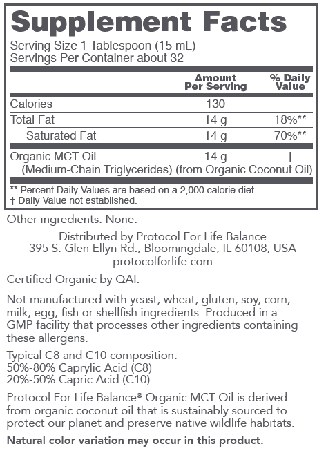 Organic Coconut MCT Oil (16 Ounces)