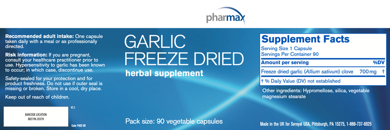 Garlic Freeze Dried (90 Capsules)