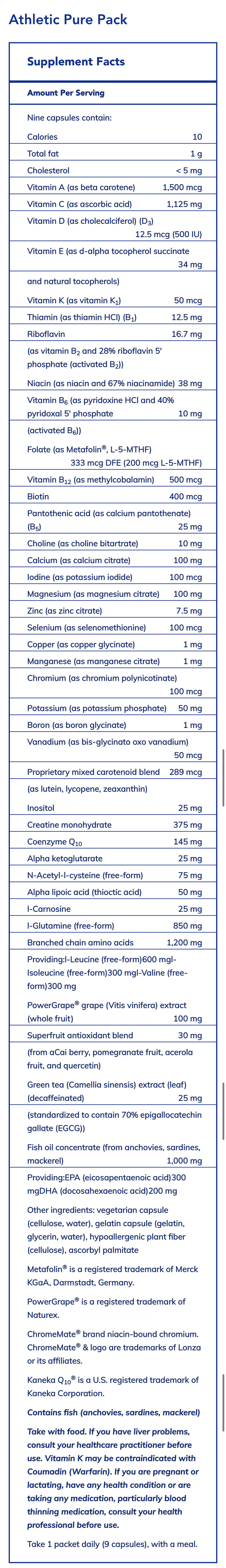 Athletic Pure Pack (30 Packets)