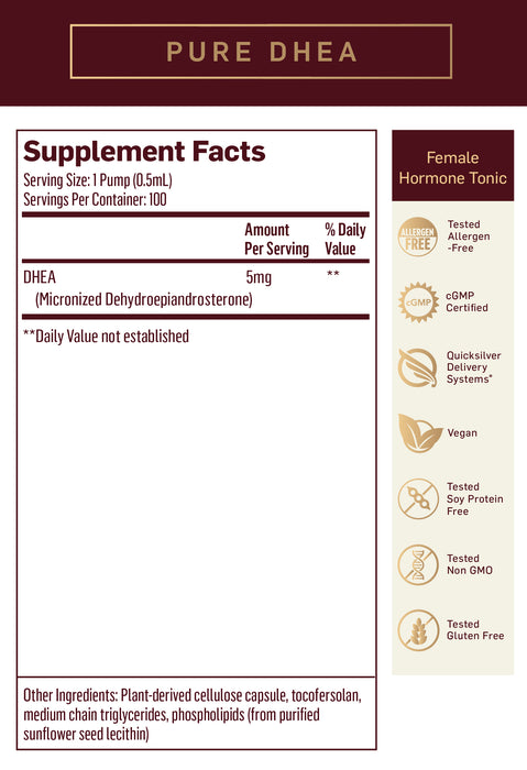 Pure DHEA Liquid (50 mL)-Vitamins & Supplements-Quicksilver Scientific-Pine Street Clinic