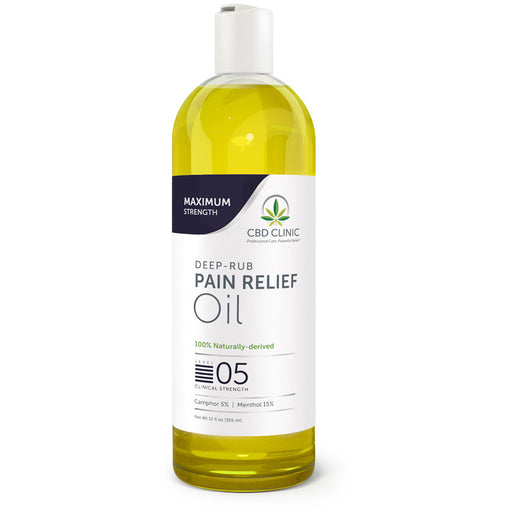 Level 5 Deep-Rub Pain Relief Oil (12 Ounces)-Vitamins & Supplements-CBD Clinic-Pine Street Clinic