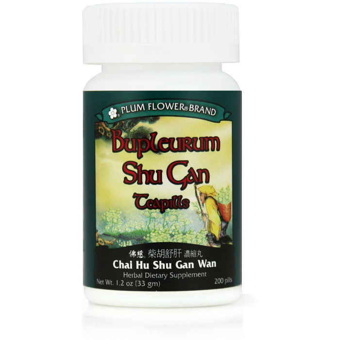 Bupleurum Shu Gan Teapills (Chai Hu Shu Gan Wan) (200 Pills)-Vitamins & Supplements-Plum Flower-Pine Street Clinic