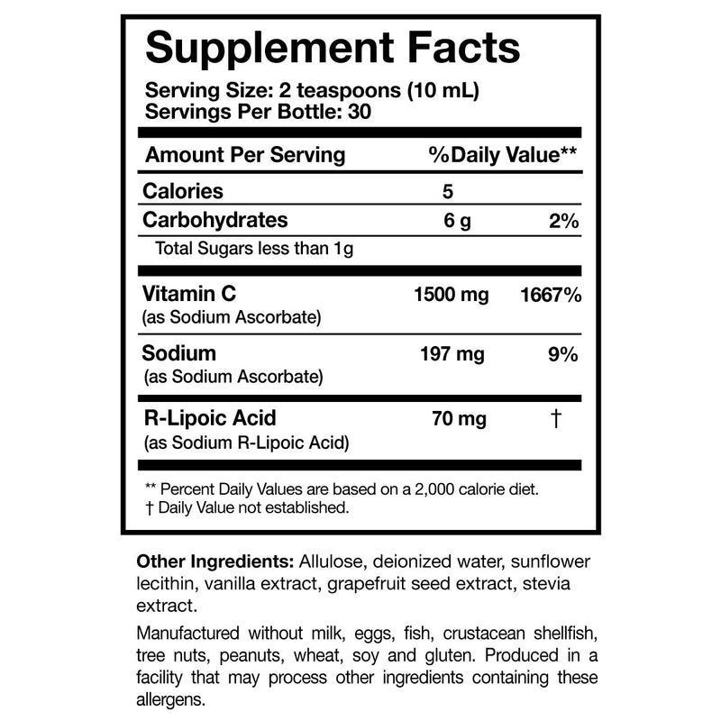 C-RLA Vanilla Caramel (Liposomal Vitamin C & R-Lipoic Acid) (10 Fluid Ounces)