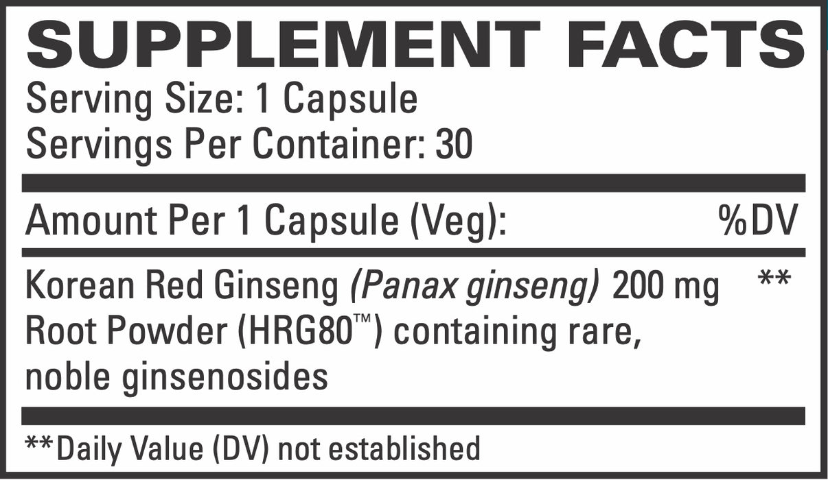 Red Ginseng Energy (30 Capsules)