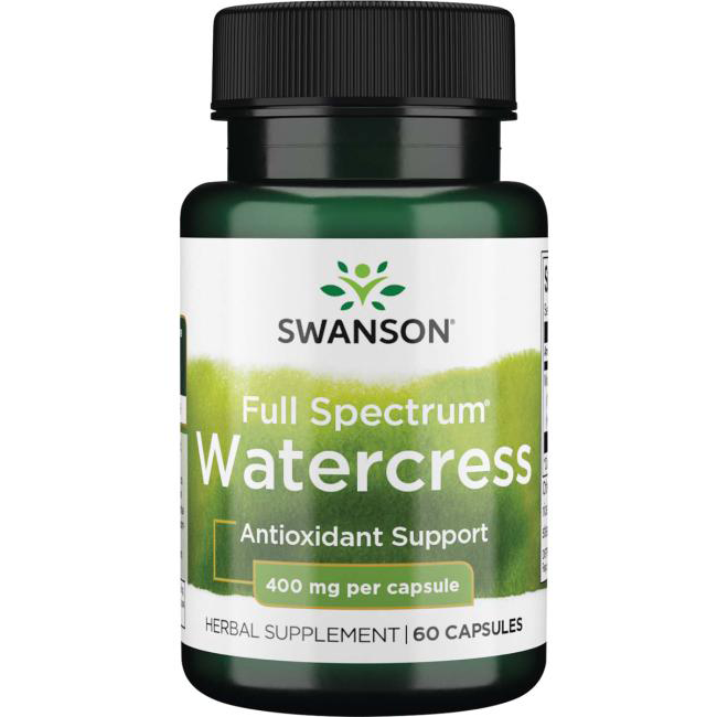 Full Spectrum Watercress (400 mg) (60 Capsules)-Vitamins & Supplements-Swanson-Pine Street Clinic