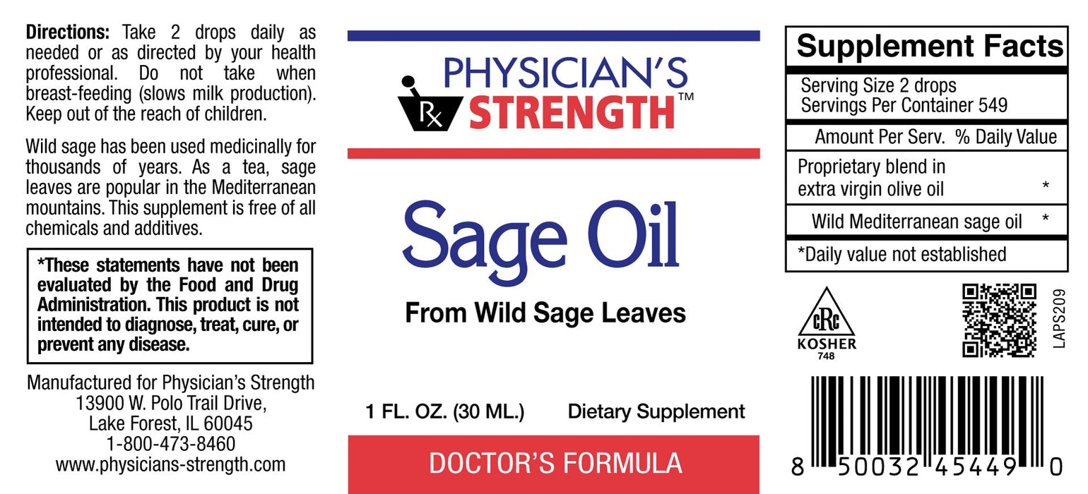 Wild Sage Oil-Vitamins & Supplements-Physician's Strength-Pine Street Clinic