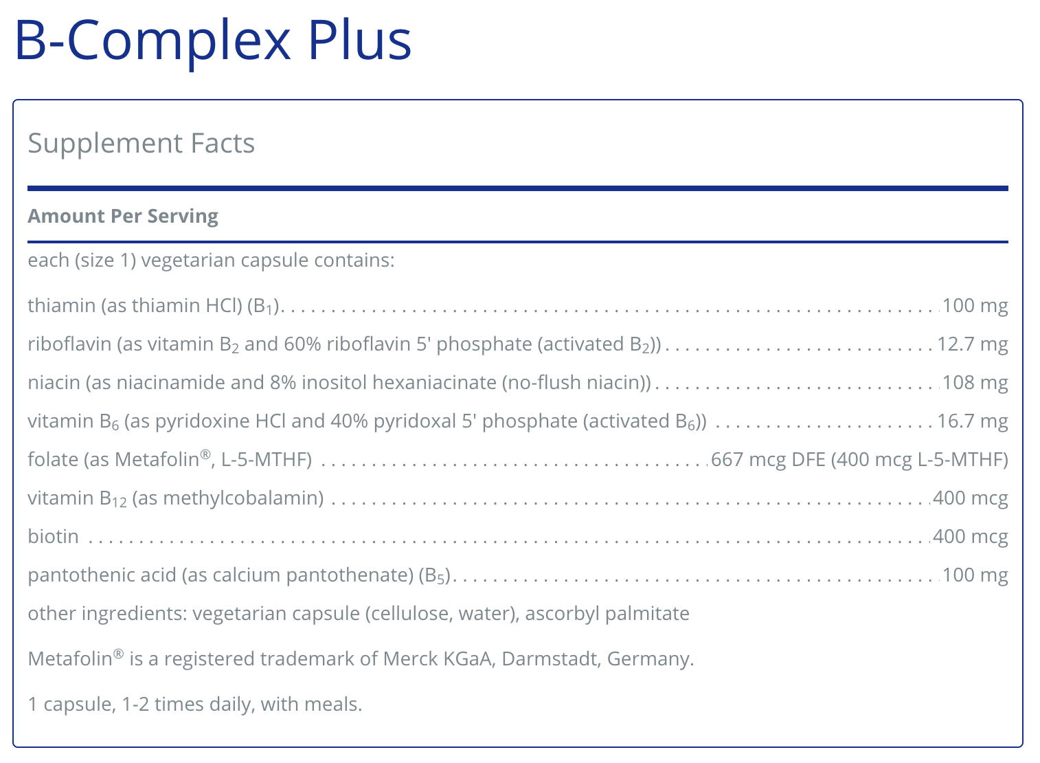 Pure Encapsulations - B-Complex Plus - Capsules — Pine Street Clinic