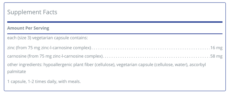 Peptic-Care ZC (Zinc-L-Carnosine) (60 Capsules)