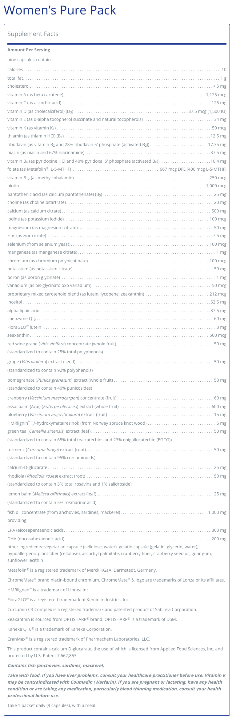 Women's Pure Pack (30 Packets)