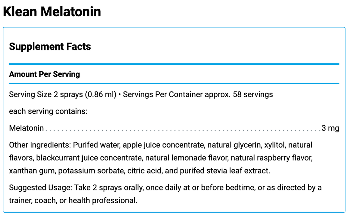 Klean Melatonin-Vitamins & Supplements-Klean Athlete-Pine Street Clinic