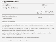 Saw Palmetto Extract (160 mg) (120 Softgels)