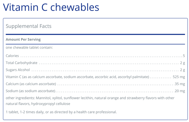 Vitamin C Chewables (60 Chewable Tablets)