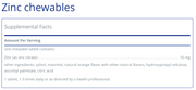 Zinc Chewables (100 Chewable Tablets)