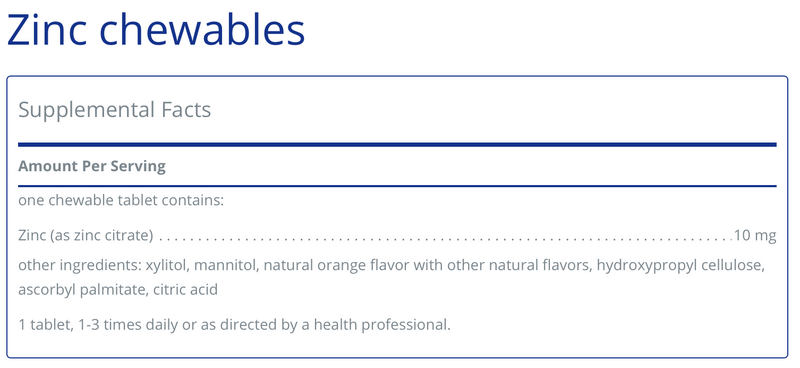 Zinc Chewables (100 Chewable Tablets)