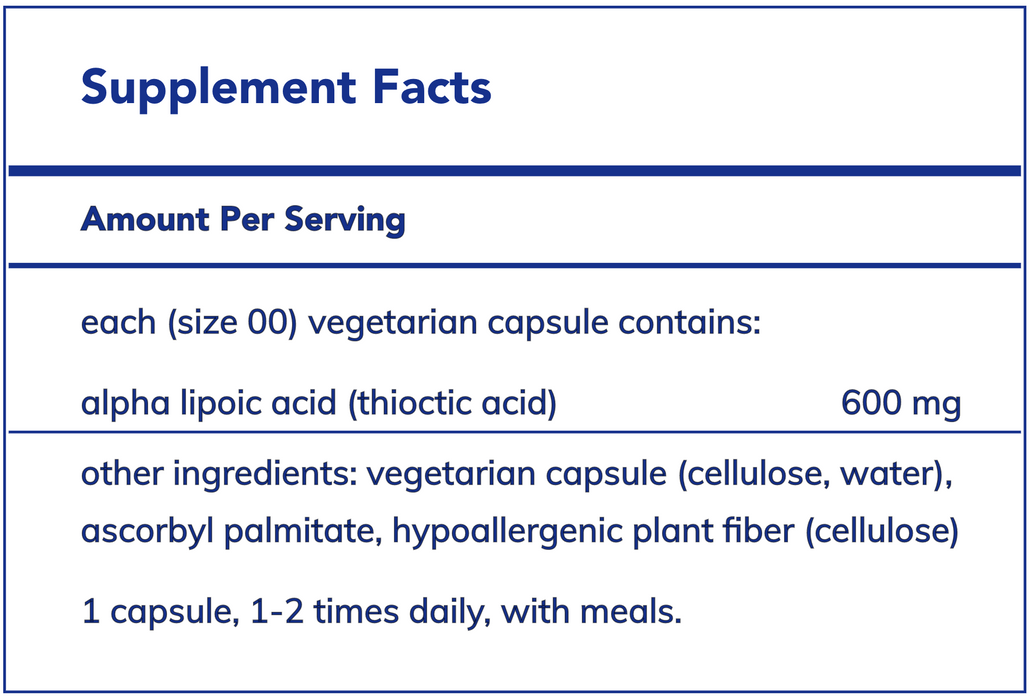Alpha Lipoic Acid (600 mg)-Vitamins & Supplements-Pure Encapsulations-60 Capsules-Pine Street Clinic