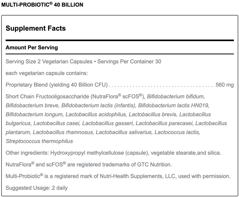 Multi-Probiotic (40 Billion) (60 Capsules)