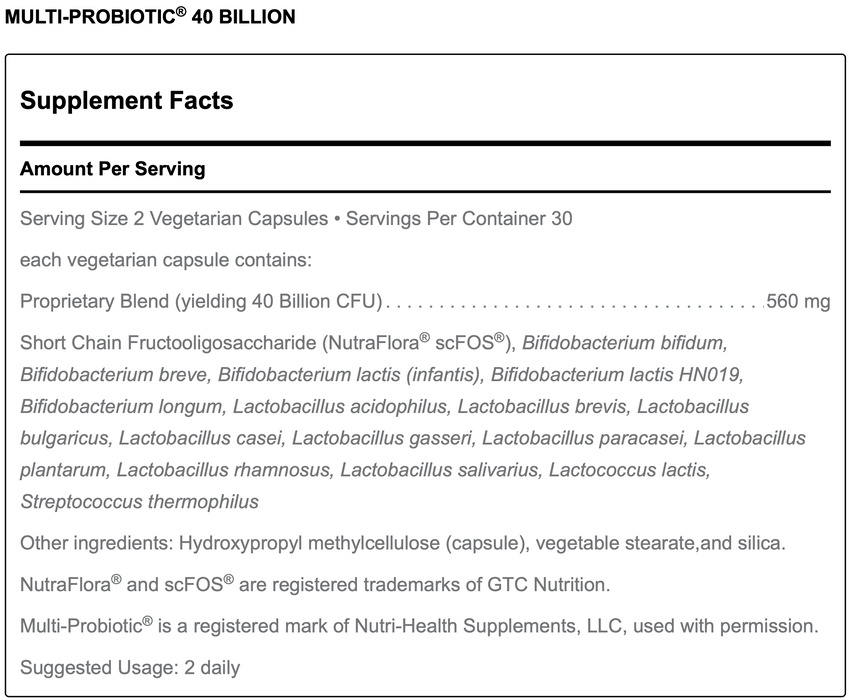 Multi-Probiotic (40 Billion) (60 Capsules)-Vitamins & Supplements-Douglas Laboratories-Pine Street Clinic