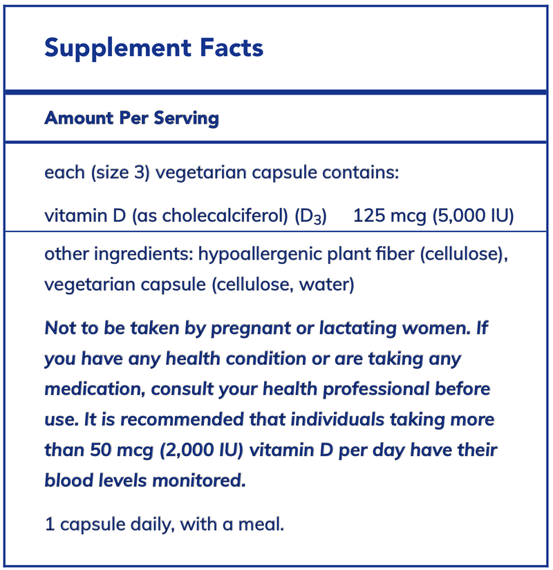 Vitamin D3 (125 mcg) (5,000 IU)