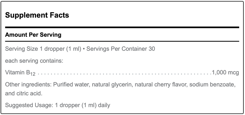Liquid B12 (1 Fluid Ounce)