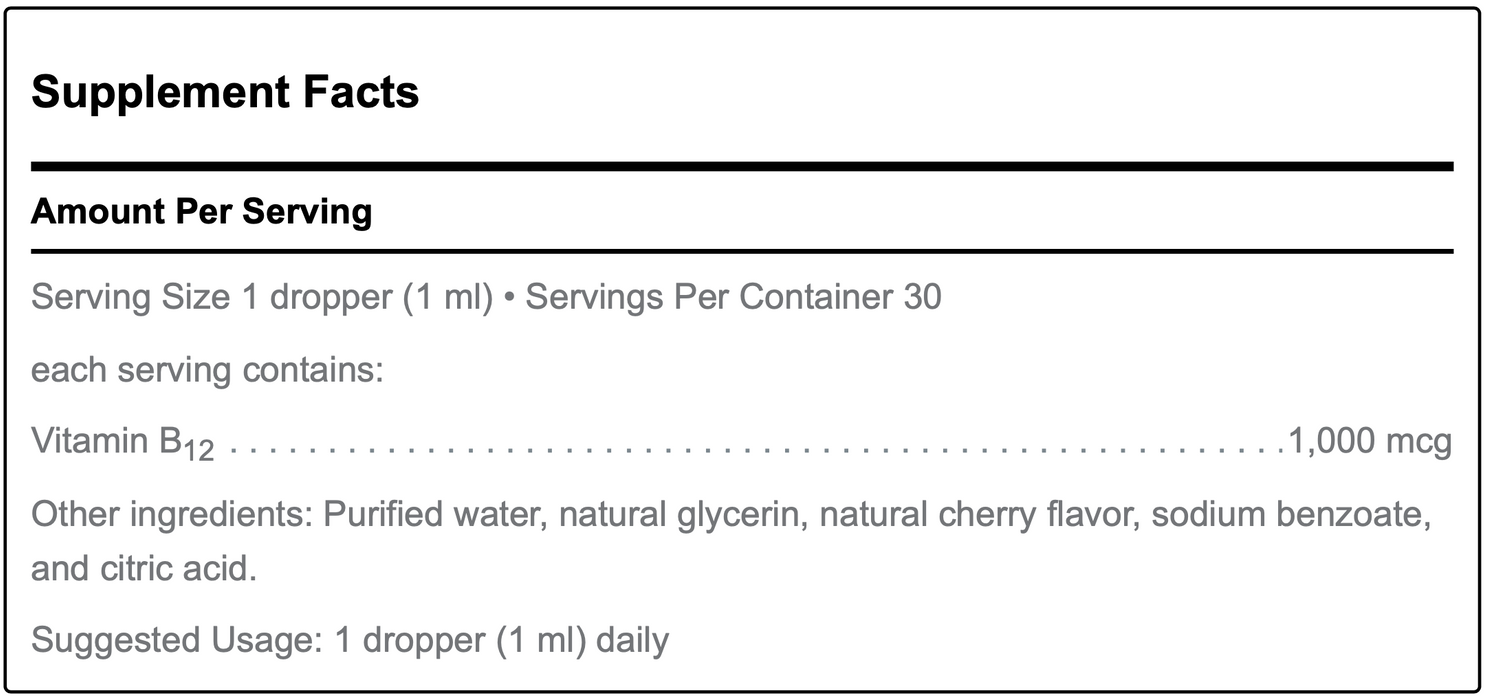 Liquid B12 (1 Fluid Ounce)-Vitamins & Supplements-Douglas Laboratories-Pine Street Clinic