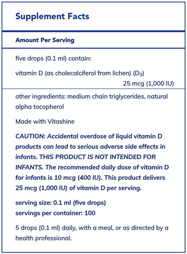 Vegan Liquid Vitamin D3 (1000 IU) (10 mL)