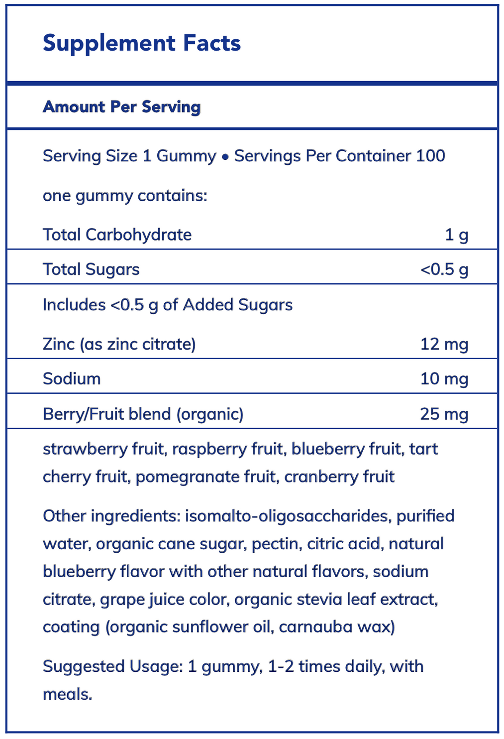 Pure Encapsulations Zinc Gummy 100 Gummies — Pine Street Clinic