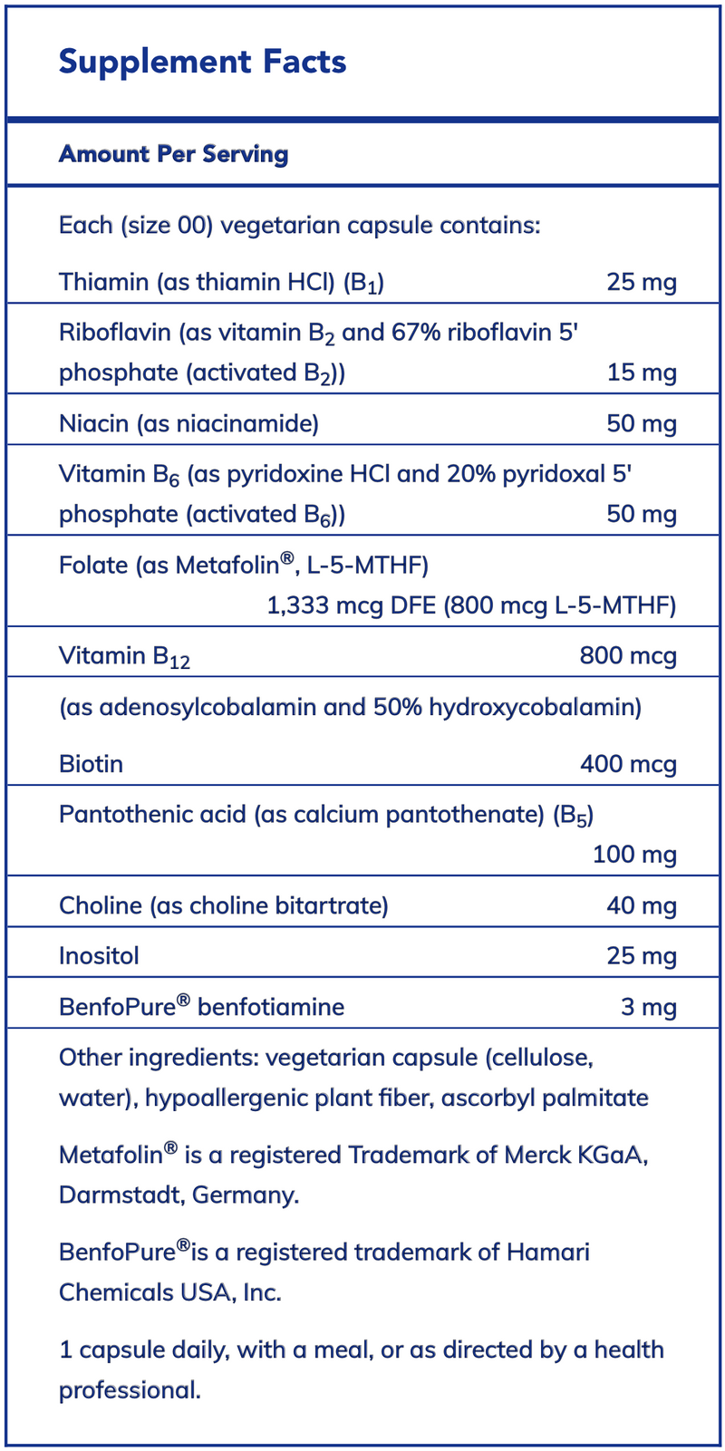 PureGenomics B-Complex (120 Capsules)