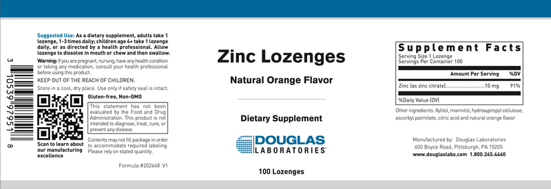 Zinc Lozenges (100 Lozenges)