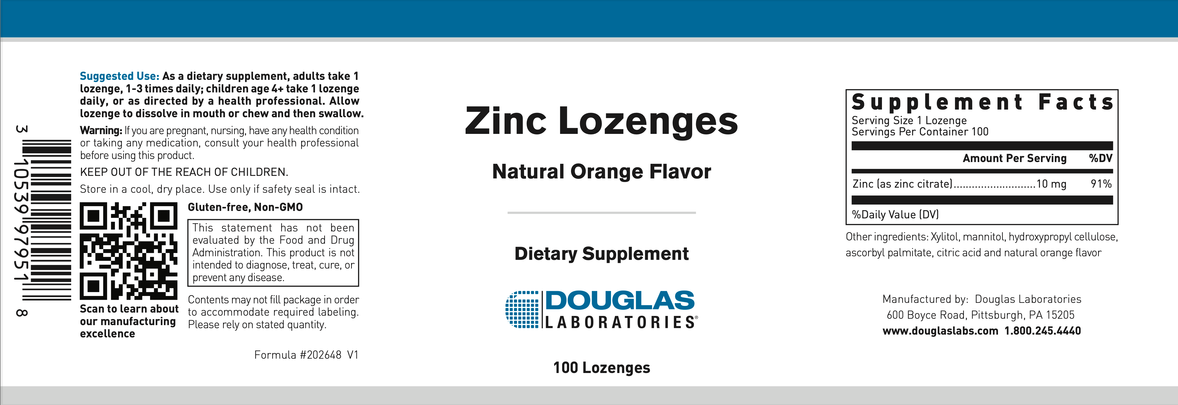 Zinc Lozenges Douglas Laboratories Pine Street Clinic