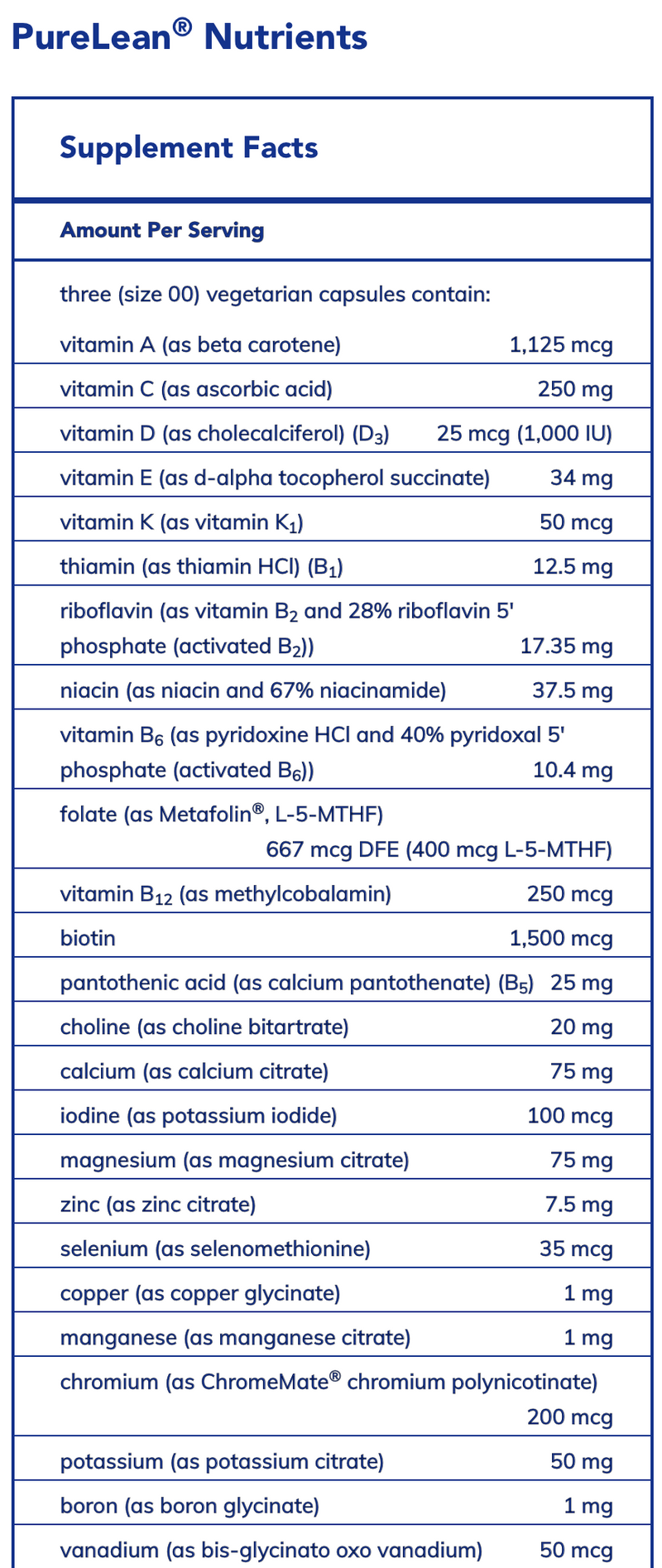 PureLean Nutrients (180 Capsules)