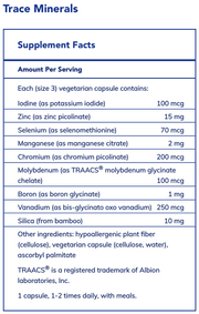 Trace Minerals (60 Capsules)
