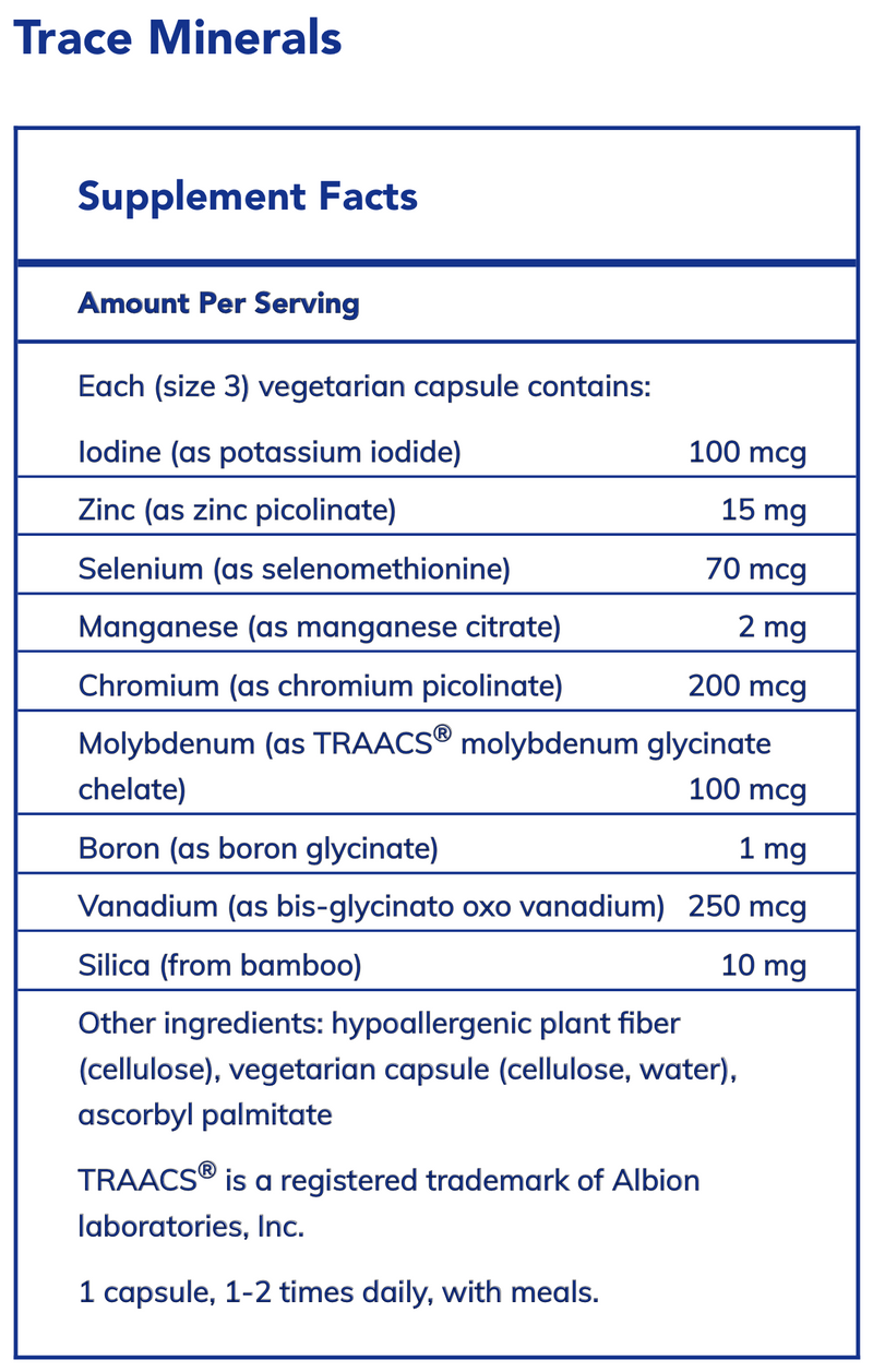 Trace Minerals (60 Capsules)